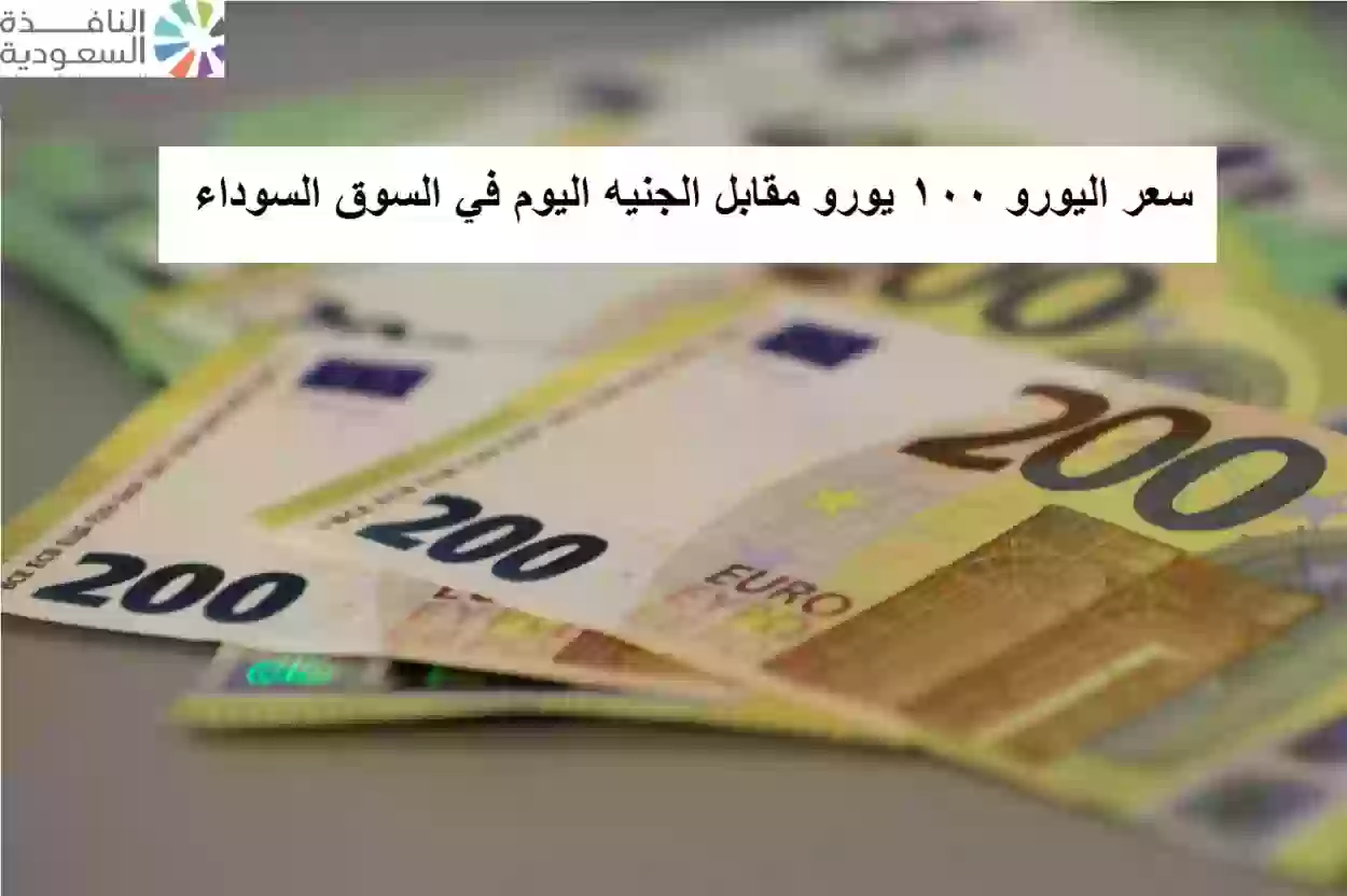 سعر اليورو 100 يورو مقابل الجنيه اليوم في السوق السوداء