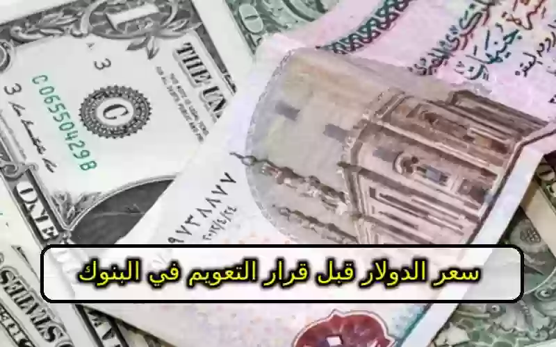 سعر الدولار قبل قرار التعويم في البنوك والسوق السواء