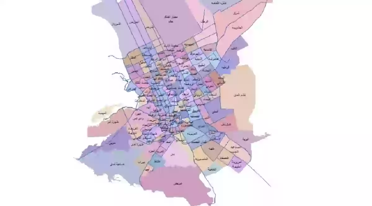 توا خريطة اسماء الاحياء،خطوات إزالة الأحياء في الرياض،تحديث خريطة الرياض 1445